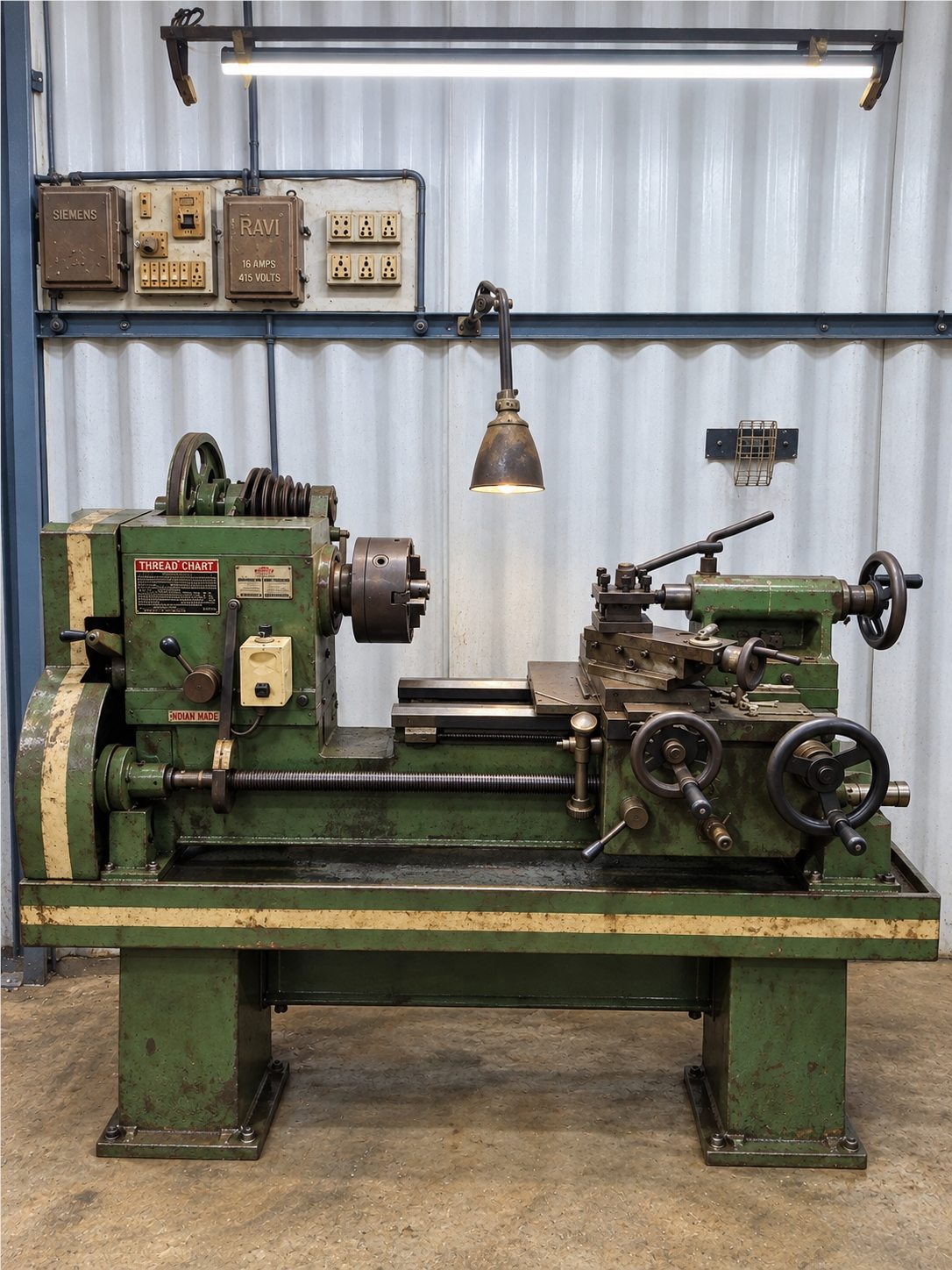 Lathe machine at Shrastra Dynamics