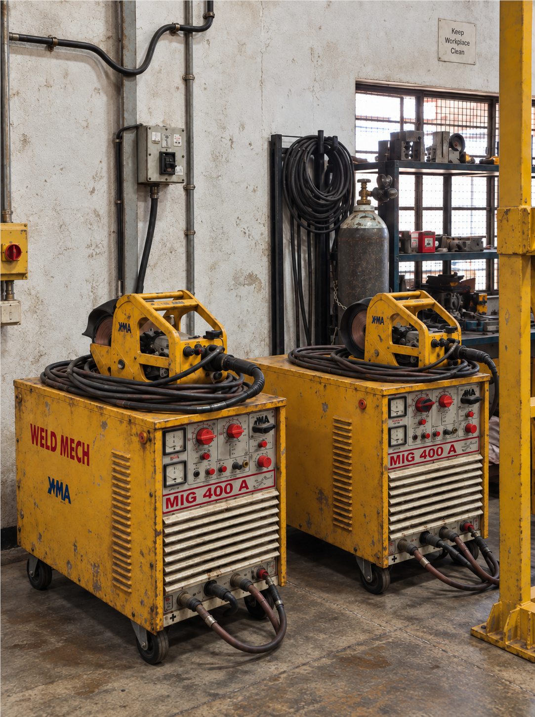 MIG welding machines at Shrastra Dynamics